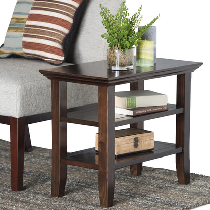 Acadian Narrow Side Table Handcrafted Solid Wood