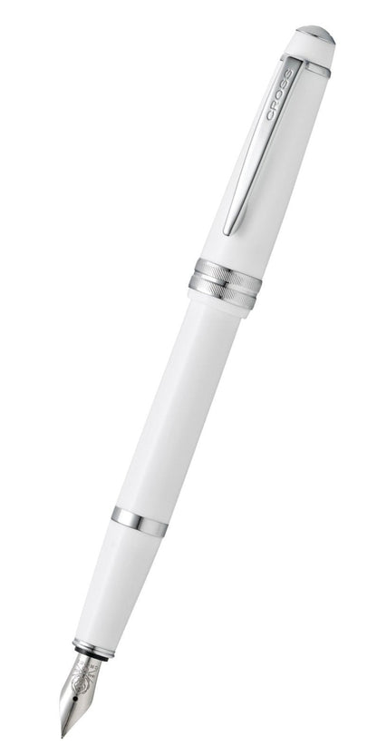 Bailey Light white resin fountain pen with polished finish and fine nib by A.T. Cross on Tampa Home & Garden Store