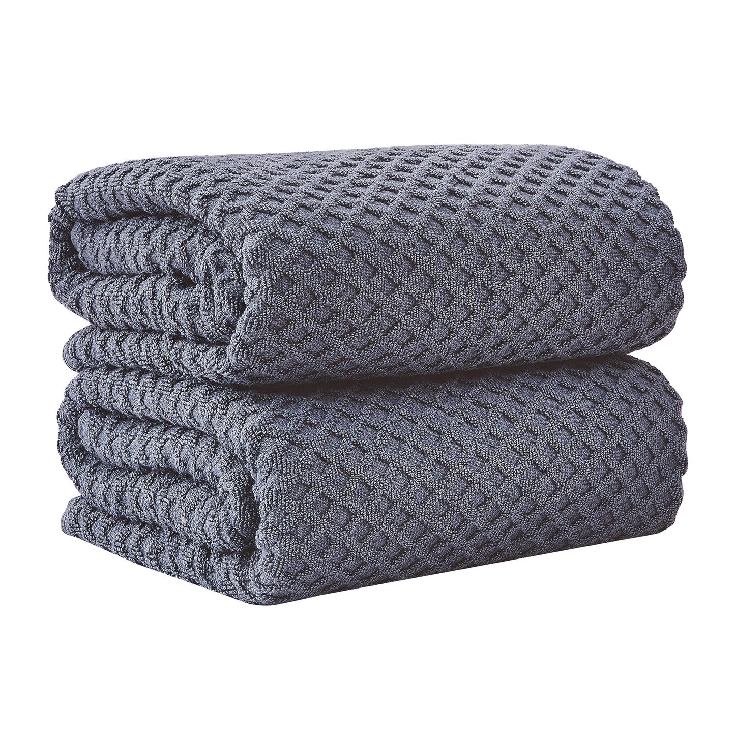 Cotton Diamond Waffle Weave Bath Towel Set