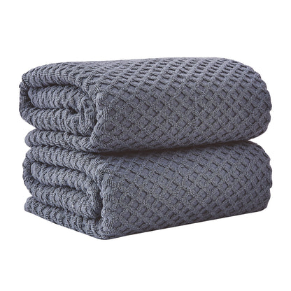 Cotton Diamond Waffle Weave Bath Towel Set