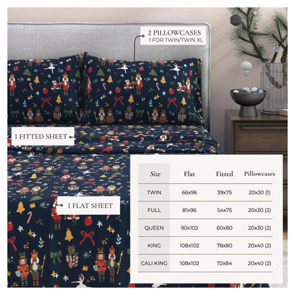 Soft and Plush Turkish Cotton Christmas Sheets