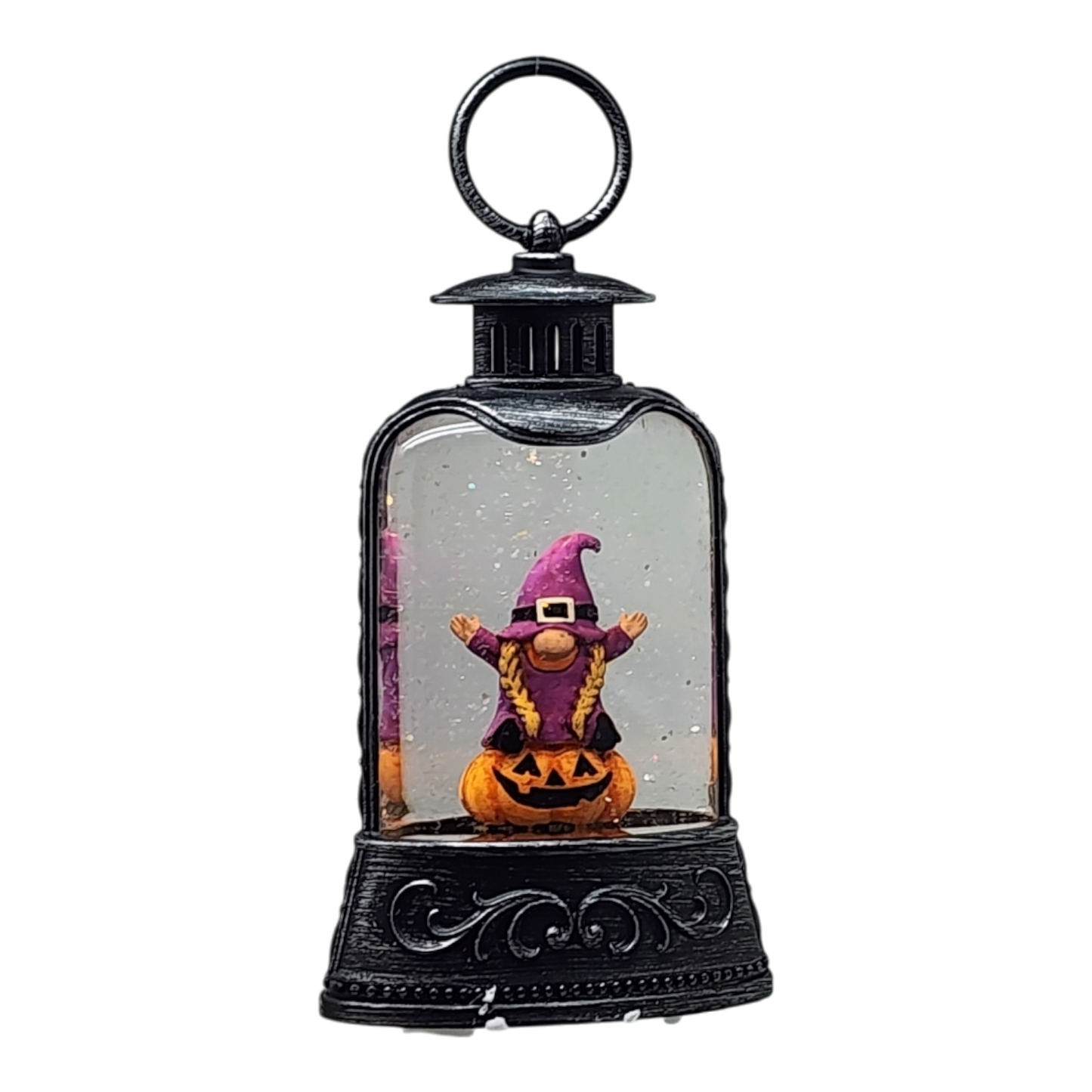 Lighted Waterglobe Lantern - Wizard Gnome