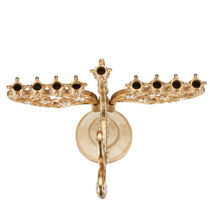 Candelabro de paloma pintado en oro con cristal