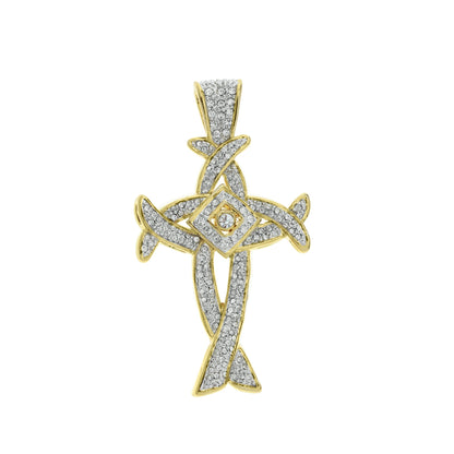 Pendants Charm by Lauren G Adams in gold-tone with pave crystals forming a twisted knot star on Tampa Home & Garden Store