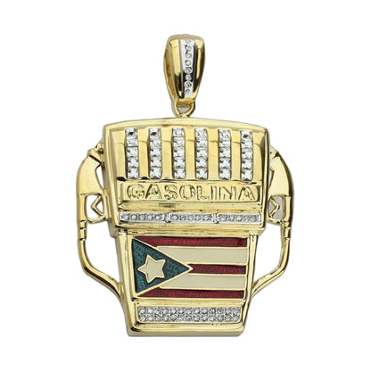 Pendants Charm gold-tone car pendant with crystal pavé and enamel flag panel by Lauren G Adams on Tampa Home & Garden Store