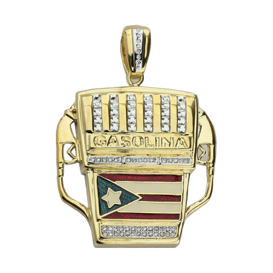 Pendants Charm gold-tone car pendant with crystal pavé and enamel flag panel by Lauren G Adams on Tampa Home & Garden Store