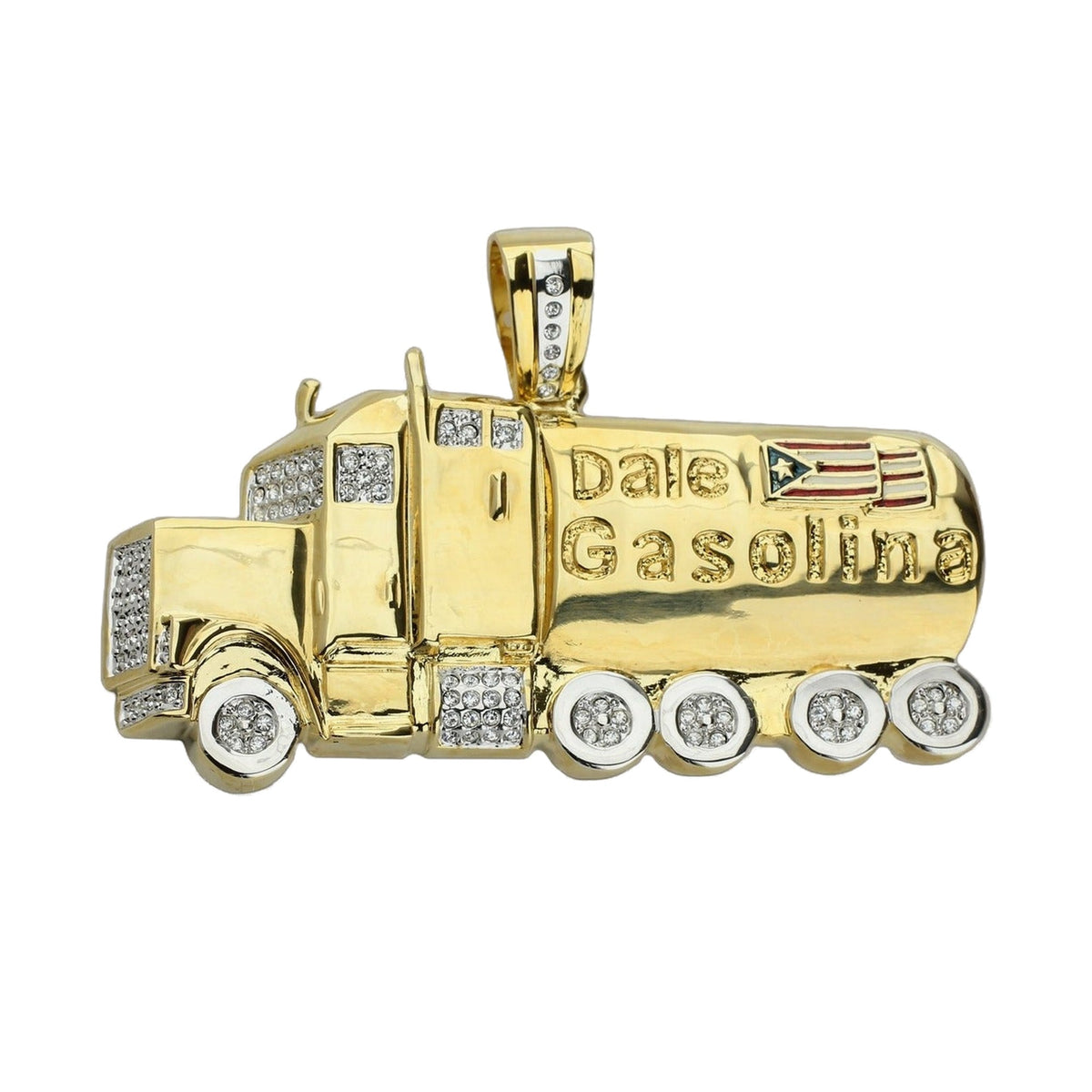 Gold train pendant charm with diamond accents by Lauren G Adams on Tampa Home & Garden Store
