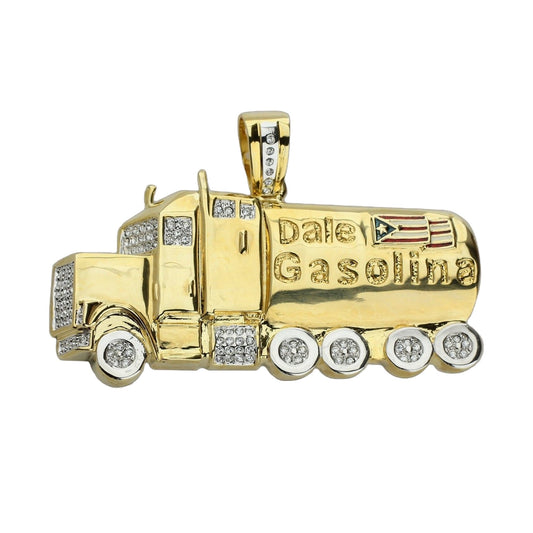 Gold train pendant charm with diamond accents by Lauren G Adams on Tampa Home & Garden Store