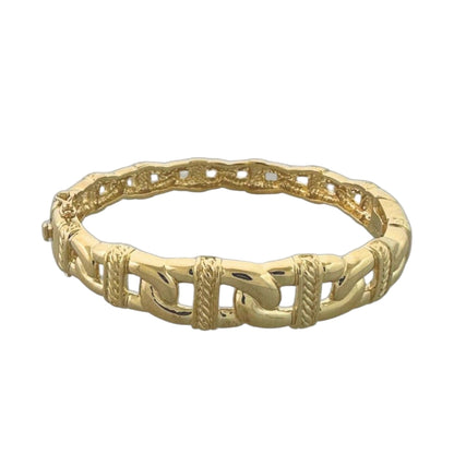 Chain Link Bangle by Lauren G Adams, gold-tone textured bracelet on Tampa Home & Garden Store