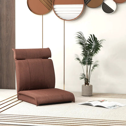 Folding Floor Chair with 14 Position Backrest