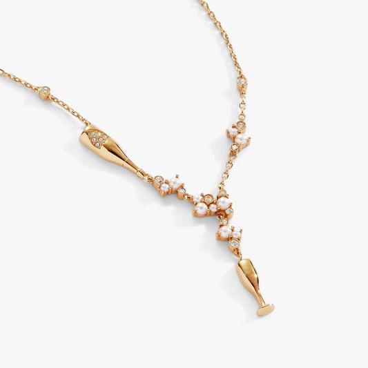 Champagne Pearl & Crystal Pendant Necklace, gold-tone chain with pearls by ALEX AND ANI on Tampa Home & Garden Store