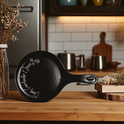 Chaos & Sauce Boss spoon rest by Gia Roma in black finish kitchen accessory on Tampa Home & Garden Store