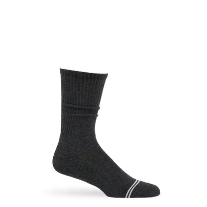 DeadSoxy charcoal casual crew sock with ribbed cuff and white stripe detail on Tampa Home & Garden Store