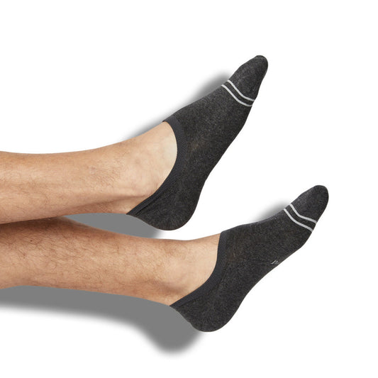 Charcoal Cotton No Show Socks DeadSoxy 2 socks visible 6-pack footie on Tampa Home & Garden Store
