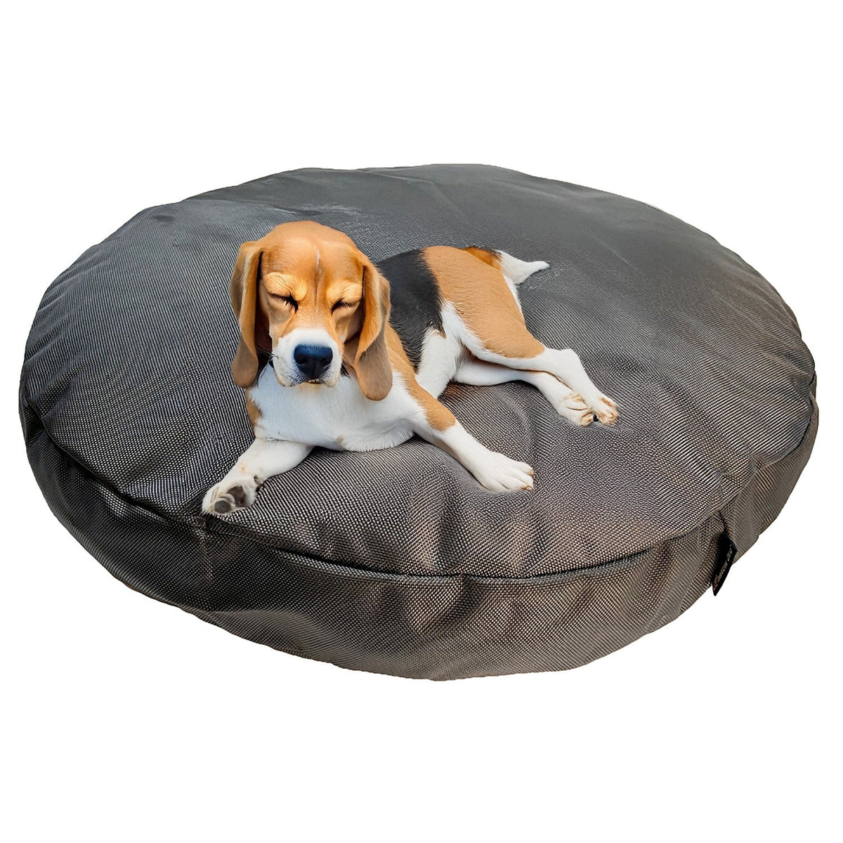 Dog Bed Round Armor™ charcoal gray round pet bed by American Dog on Tampa Home & Garden Store