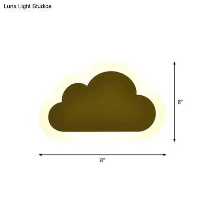 White Sun Wall Sconce by Decorbites cloud-shaped wall light with warm glow 8x8 in on Tampa Home & Garden Store