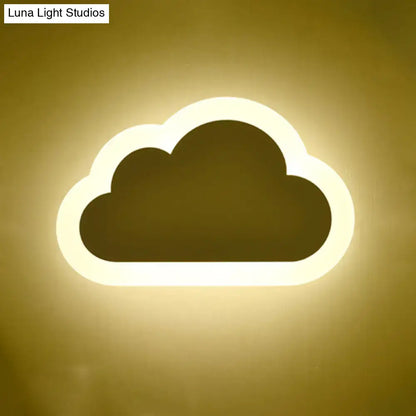 White Sun Wall Sconce cloud-shaped LED wall light Decorbites on Tampa Home & Garden Store
