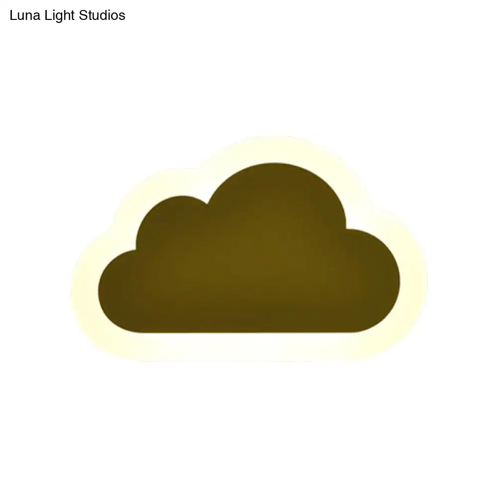 White Sun Wall Sconce icon: brown cloud silhouette with pale yellow glow on Tampa Home & Garden Store