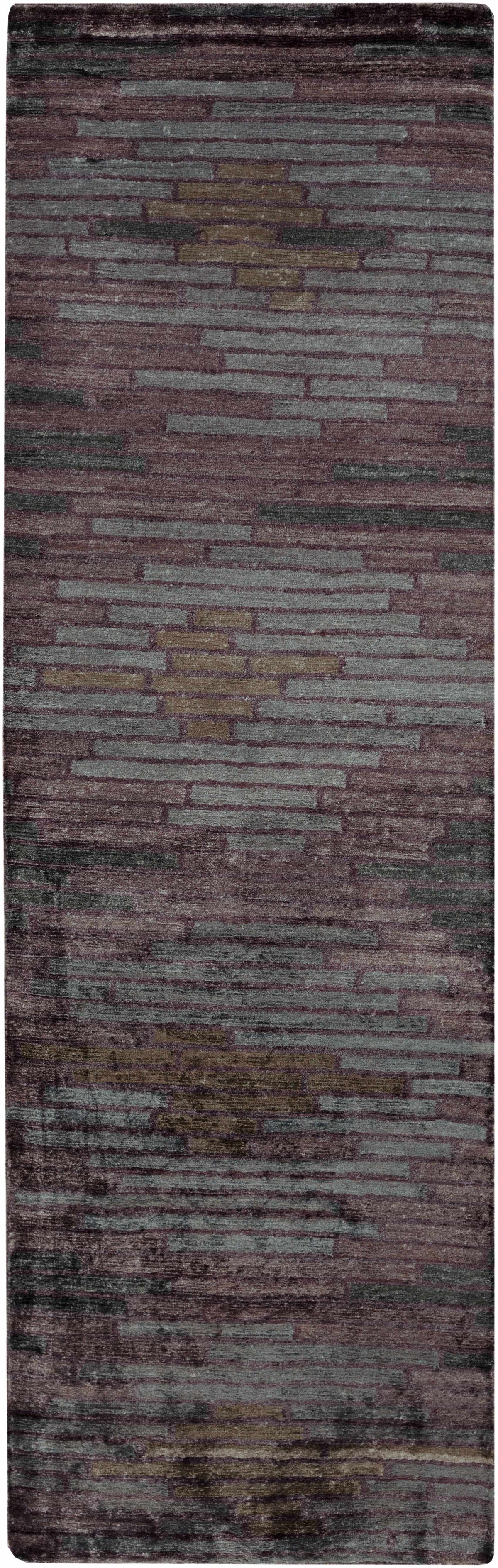 Rug Cherokee Carpet Clearance by Boutique Rugs in maroon gray brick pattern on Tampa Home & Garden Store