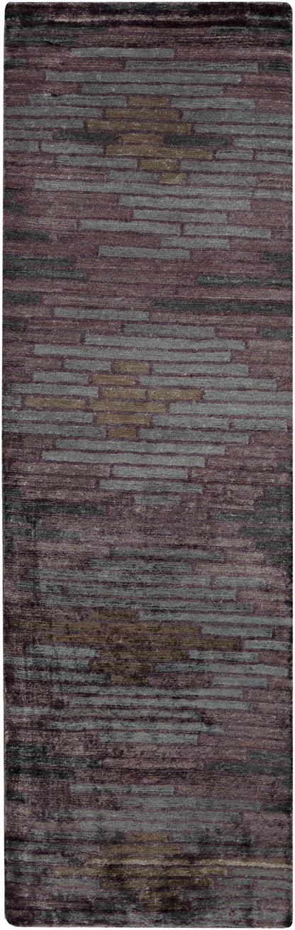 Rug Cherokee Carpet Clearance by Boutique Rugs in maroon gray brick pattern on Tampa Home & Garden Store