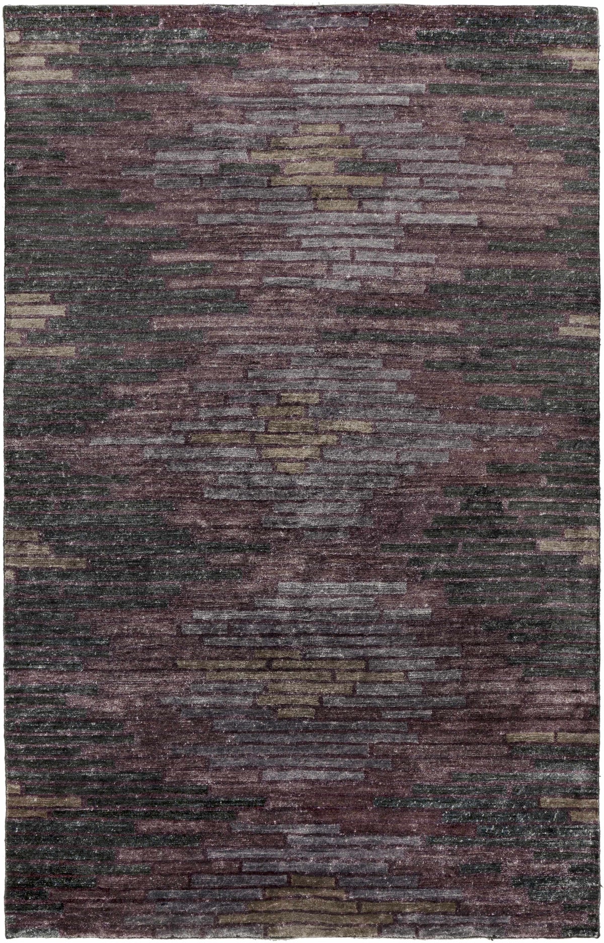 Rug Cherokee Carpet by Boutique Rugs, clearance in burgundy and purple with brick pattern on Tampa Home & Garden Store