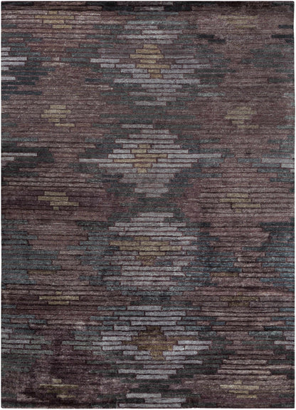 Cherokee Carpet rug by Boutique Rugs with burgundy, gray, and olive brick-pattern on Tampa Home & Garden Store