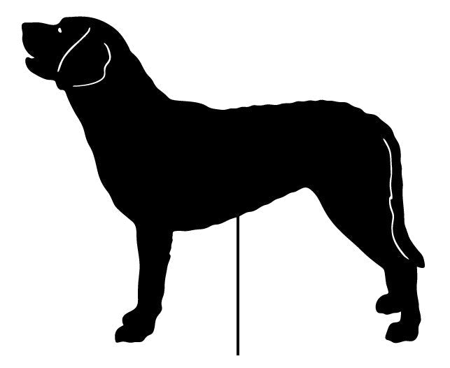 Chesapeake Bay Retriever garden stake silhouette, black metal, Rustica Ornamentals on Tampa Home & Garden Store