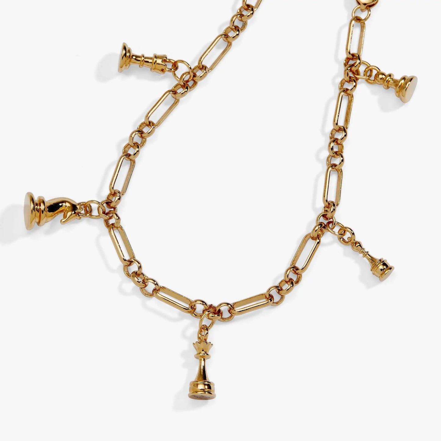 Chess Charm Bracelet gold-tone with elongated rectangular links by ALEX AND ANI on Tampa Home & Garden Store
