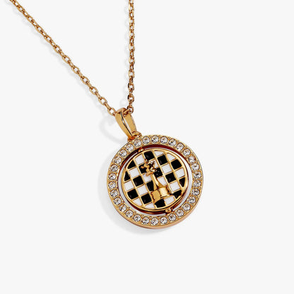 Chess Spinner Pendant With Knight and Queen