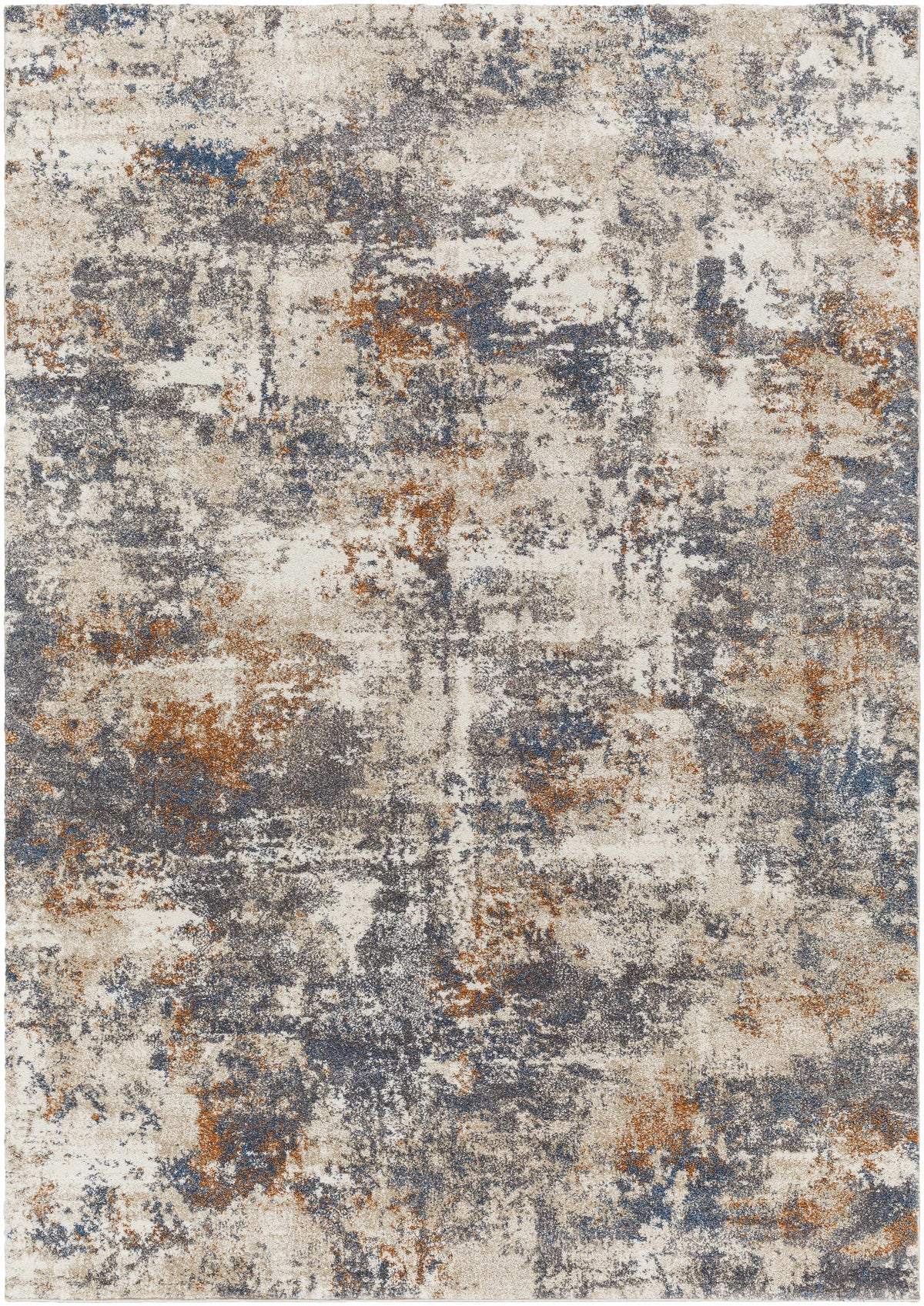 Boutique Rugs Chetwynd Abstract Thick Rug in beige, blue, rust tones on Tampa Home & Garden Store