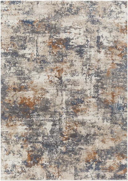 Boutique Rugs Chetwynd Abstract Thick Rug in beige, blue, rust tones on Tampa Home & Garden Store