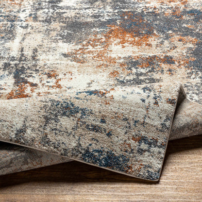 Chetwynd Abstract Thick Rug Clearance by Boutique Rugs in cream gray orange multicolor pattern on Tampa Home & Garden Store