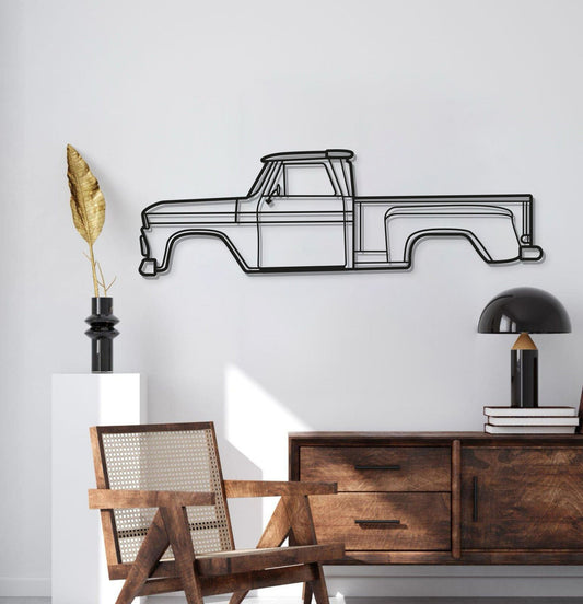 Decoración de pared de metal - Camioneta C10 Stepside de 1965 - MT0072