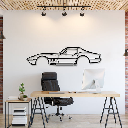 Arte de pared metálico Corvette 1969 - MT0119