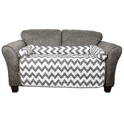 Chevron Reversible Quilted Pet Bed Chair Cover gray chevron print DailySale assorted sizes on Tampa Home & Garden Store