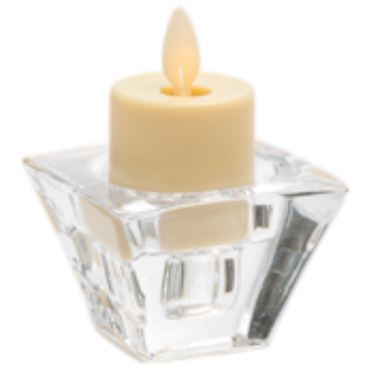 Crystal Clear Candle - Reversible Holder - 2 Inch