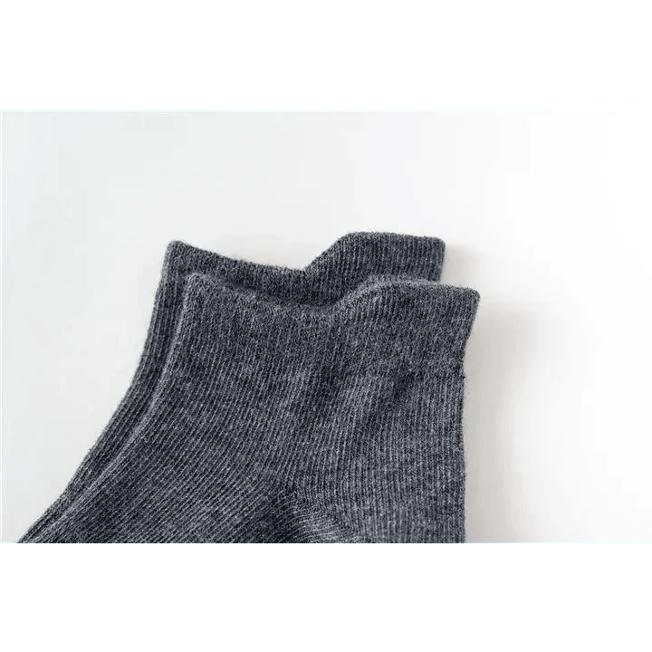 Toddler cotton socks in grey knit with visible ribbed texture on Tampa Home & Garden Store