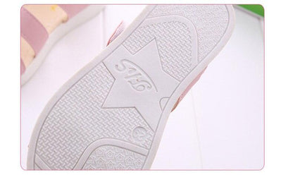 Stevvex children's sandals open-toe sole view with white textured outsole and logo on bottom on Tampa Home & Garden Store