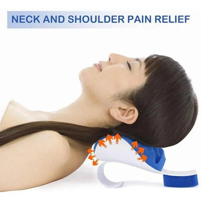 Stevvex neck massager for neck and shoulder relief in white with blue cushion on Tampa Home & Garden Store