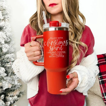 Christmas Spirit Coffee Mug 40oz Insulated