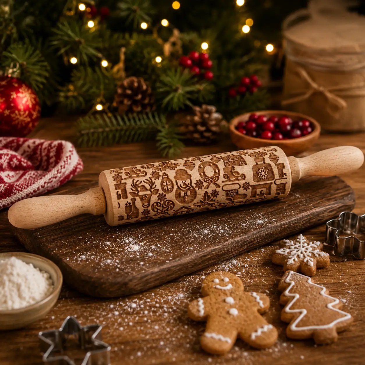 Christmas Rolling Pin Set In 10 Styles Varieties