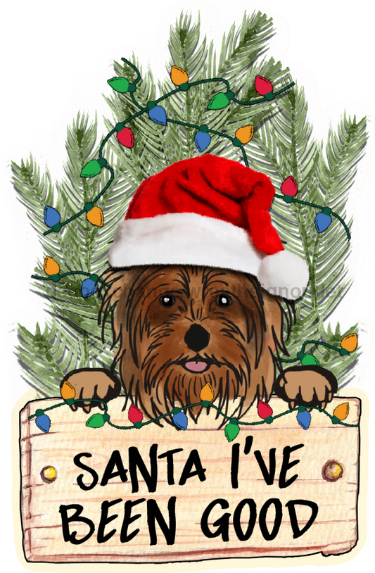 Letrero de perro navideño, letrero de madera, colgador de puerta, DECOE-W-448, colgador de puerta de 22"