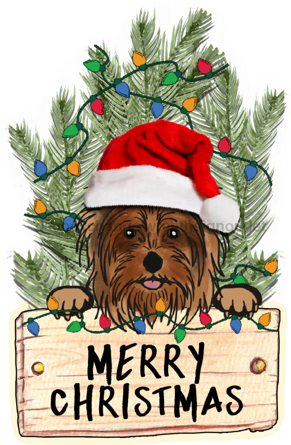 Christmas Dog Sign, wood sign, Door Hanger, DECOE-W-449, 22" Door Hanger