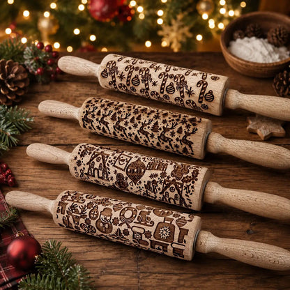 Christmas Rolling Pin Set In 10 Styles Varieties