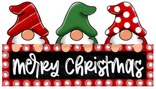 Christmas Sign, Gnome Door Hanger, wood sign, DECOE-W-252, 22" Door Hanger