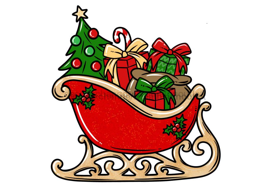 Letrero navideño, Letrero de trineo navideño, letrero de madera, DECOE-W-028