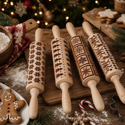 Christmas Rolling Pin Set In 10 Styles Varieties