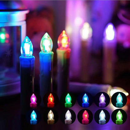 Stevvex flameless LED candle set multicolor clip-on bulbs for home decor on Tampa Home & Garden Store
