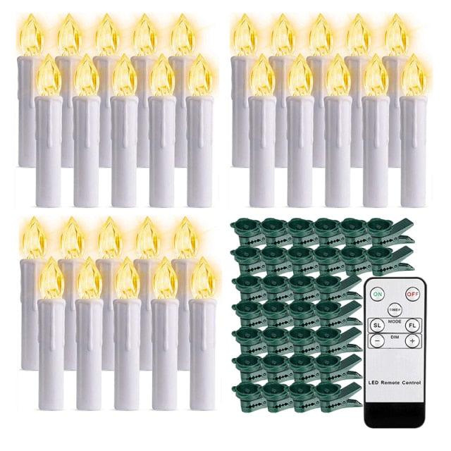 Stevvex warm white flameless LED candle set with remote and suction cups for home decor on Tampa Home & Garden Store