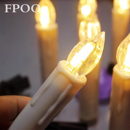 Christmas tree clip candle warm white LED flameless taper ivory battery-operated with suction cup on Tampa Home & Garden Store